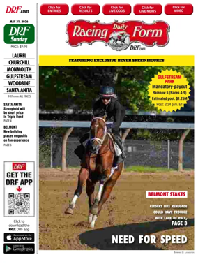 Cover of Daily Racing Form National Digital Edition