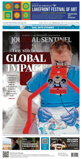 Cover of Milwaukee Journal Sentinel