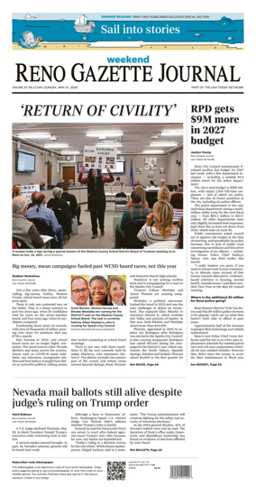 Cover of Reno Gazette Journal