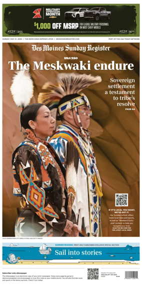 Cover of The Des Moines Register
