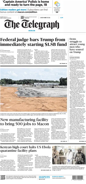 Cover of The Telegraph (Macon) (Sunday)