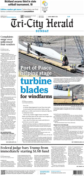 Cover of Tri-City Herald (Sunday)