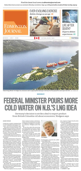 Cover of Edmonton Journal
