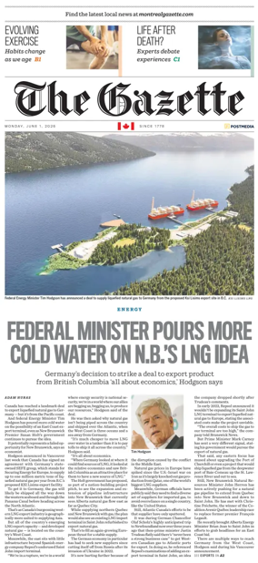 Cover of Montreal Gazette
