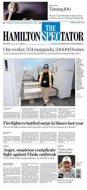 Cover of The Hamilton Spectator