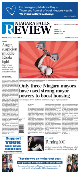 Cover of The Niagara Falls Review