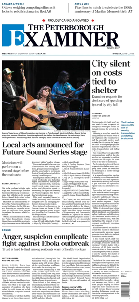 Cover of The Peterborough Examiner