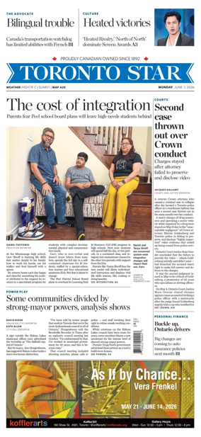 Cover of Toronto Star