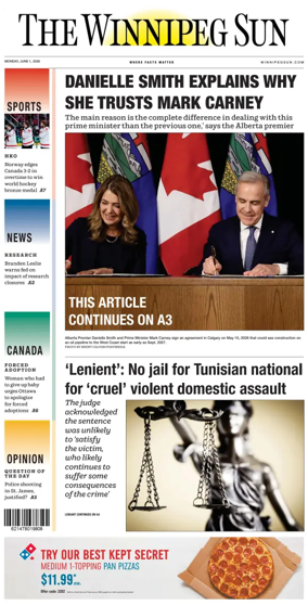 Cover of Winnipeg Sun