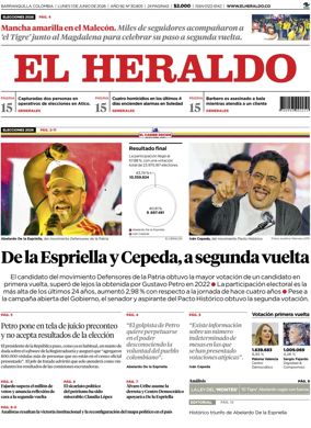Cover of El Heraldo (Colombia)