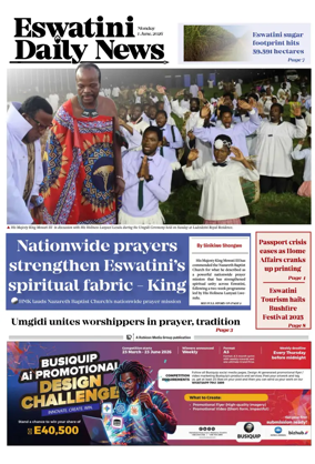 Cover of Eswatini Daily News