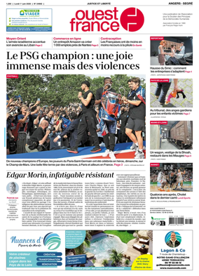 Cover of Ouest France (Angers / Segre)