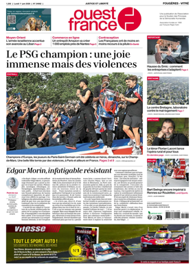 Cover of Ouest-France (Fougeres Vitre)