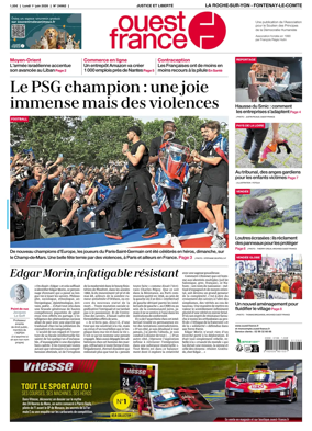 Cover of Ouest France (La Roche-sur-Yon - Fontenay-le-Comte)