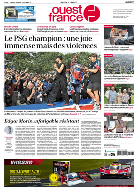 Cover of Ouest France (Lorient)