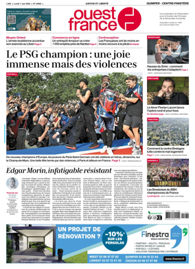 Cover of Ouest-France (Quimper Centre-Finistere)