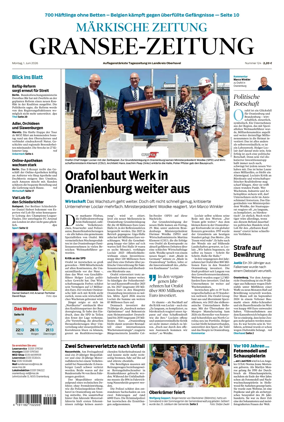 Cover of Gransee-Zeitung