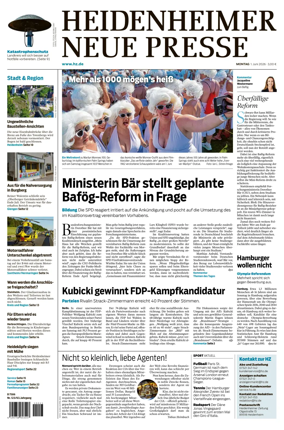 Cover of Heidenheimer Neue Presse