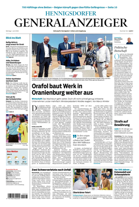 Cover of Hennigsdorfer Generalanzeiger