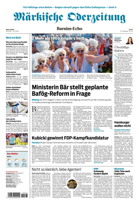 Cover of Markische Oderzeitung Eberswalde