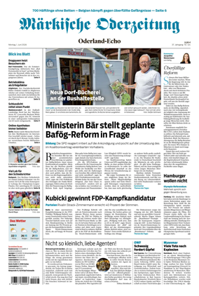 Cover of Markische Oderzeitung Oderland-Echo