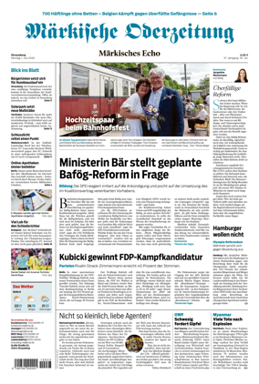 Cover of Markische Oderzeitung Strausberg