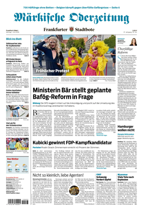 Cover of Markische Oderzeitung Frankfurt (Oder)