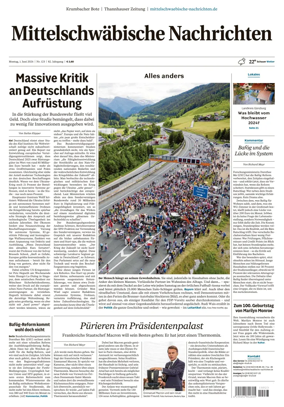Cover of Mittelschwaebische Nachrichten