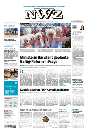 Cover of NWZ – Neue Wurttembergische Zeitung