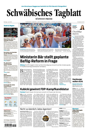 Cover of Schwabisches Tagblatt - Tubinger Chronik