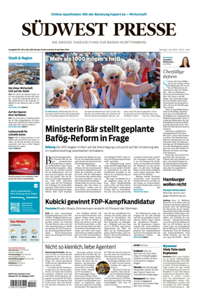 Cover of Sudwest Presse