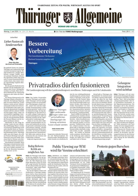 Cover of Thuringer Allgemeine (Apolda)