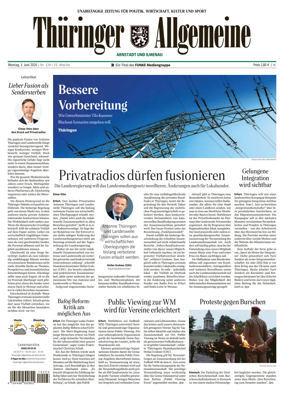 Cover of Thuringer Allgemeine (Arnstadt und Ilmenauz)