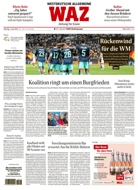 Cover of Westdeutsche Allgemeine Zeitung (Essen)