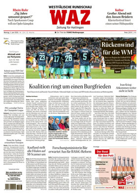 Cover of Westdeutsche Allgemeine Zeitung (Hattingen)