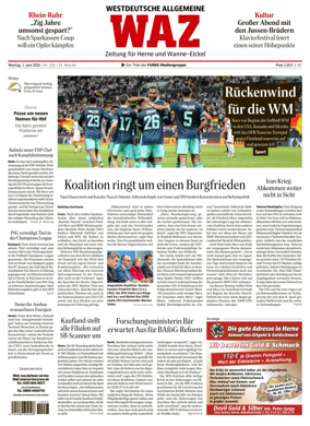 Cover of Westdeutsche Allgemeine Zeitung (Herne)