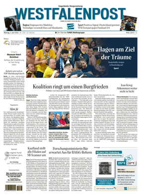 Cover of Westfalenpost (Siegen)