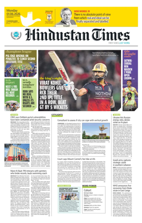 Cover of Hindustan Times (Chandigarh) - School