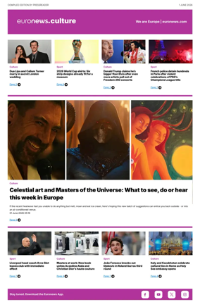 Cover of Euronews Culture and Sport Compiled Edition