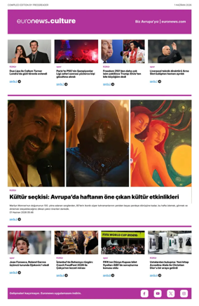 Cover of Euronews Culture and Sport (Turkish) Compiled Edition