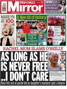 Cover of Irish Daily Mirror