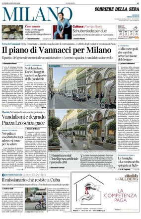 Cover of Corriere della Sera (Milano)