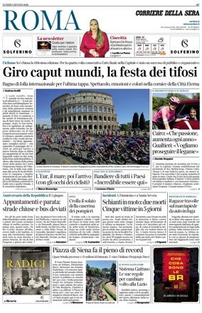 Cover of Corriere della Sera (Roma)