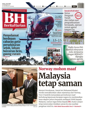 Cover of Berita Harian