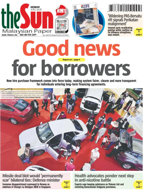 Cover of The Sun (Malaysia)