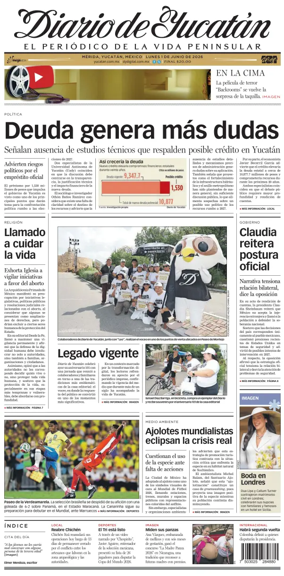 Cover of Diario de Yucatan