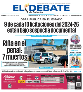 Cover of El Debate de Culiacan