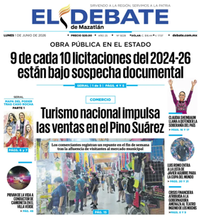 Cover of El Debate de Mazatlan