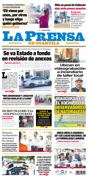 Cover of La Prensa de Coahuila