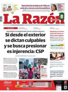 Cover of La Razon de Mexico